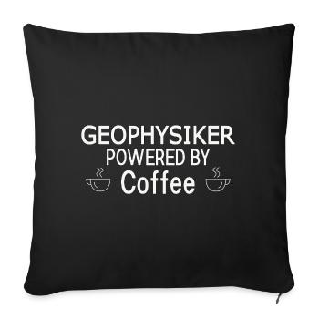 Géophysicien propulsé par la géophysique du café - Housse de coussin décorative 45 x 45 cm - noir - Devant