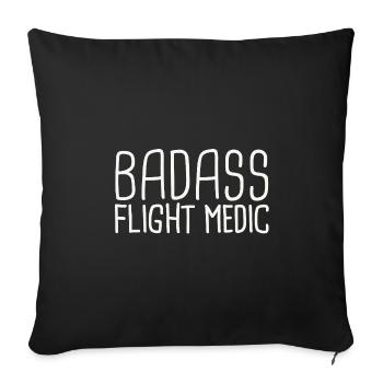 Flight Medic Badass Sauvetage aérien - Housse de coussin décorative 45 x 45 cm - noir - Devant