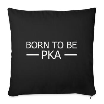PKA Born To Be - Housse de coussin décorative 45 x 45 cm - noir - Devant