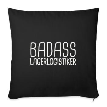 Warehouse logistics company Badass - Sofa pillowcase 17,3'' x 17,3'' (45 x 45 cm) - black - Front