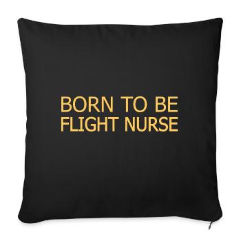 Flight Nurse Born To Be Luftrettung - Sofakissenbezug 45 x 45 cm - Schwarz - Vorne