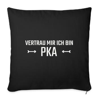 PKA Faites-moi confiance - Housse de coussin décorative 45 x 45 cm - noir - Devant