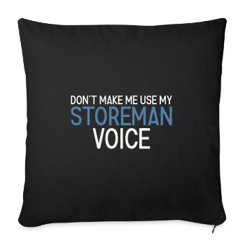 Voix de magasinier - Housse de coussin décorative 45 x 45 cm - noir - Devant