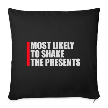 Le plus susceptible de secouer les cadeaux Noël Fun - Housse de coussin décorative 45 x 45 cm - noir - Devant