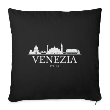 Venice Skyline, Venice Italy - Sofa pillowcase 17,3'' x 17,3'' (45 x 45 cm) - black - Front