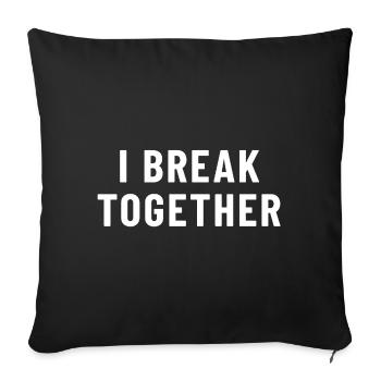 Je me casse ensemble Denglish - Housse de coussin décorative 45 x 45 cm - noir - Devant
