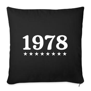 1978 Édition Limitée 1978 Retro 1978 - Housse de coussin décorative 45 x 45 cm - noir - Devant
