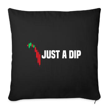 Juste une baisse du marché boursier - Housse de coussin décorative 45 x 45 cm - noir - Devant