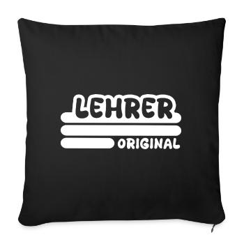 Saying Teacher - Sofa pillowcase 17,3'' x 17,3'' (45 x 45 cm) - black - Front