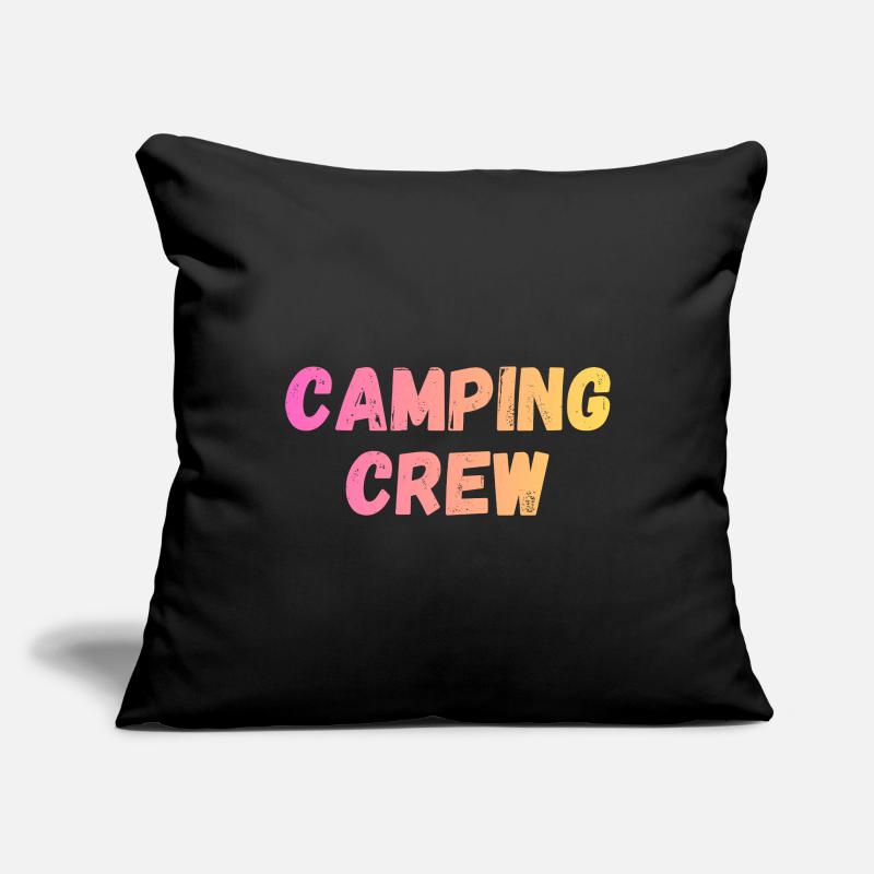 Équipe de camping Housse de coussin décorative 45 x 45 cm