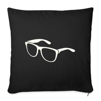 Sunglasses Silhouette Minimal Print - Sofa pillowcase 17,3'' x 17,3'' (45 x 45 cm) - black - Front