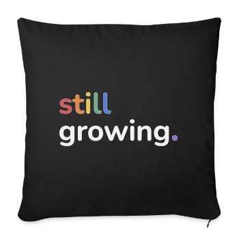 Still Growing Pride Rainbow Minimalist - Sofa pillowcase 17,3'' x 17,3'' (45 x 45 cm) - black - Front