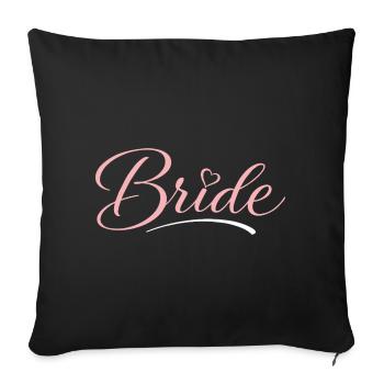 Mariée - Housse de coussin décorative 45 x 45 cm - noir - Devant