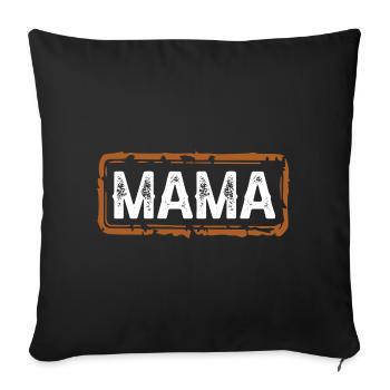 Maman - Housse de coussin décorative 45 x 45 cm - noir - Devant