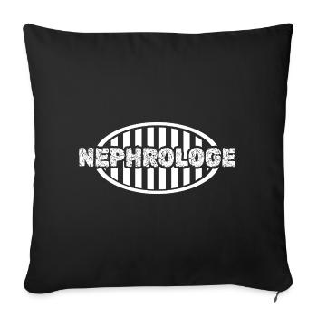 Retro Nephrologe - Sofakissenbezug 45 x 45 cm - Schwarz - Vorne