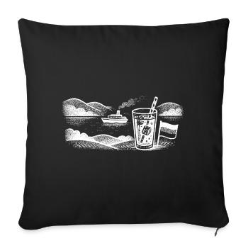 Urlaubsfeeling  - Sofakissenbezug 45 x 45 cm - Schwarz - Vorne