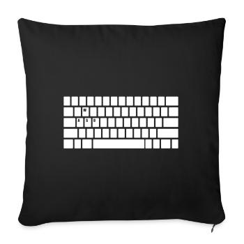 Computer Keyboard WASD Gaming PC Multiplayer Skill - Sofa pillowcase 17,3'' x 17,3'' (45 x 45 cm) - black - Front