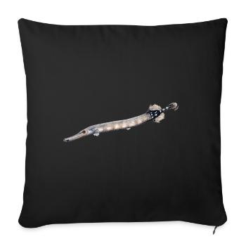 Trumpetfish - Trumpetfish - poisson trompette - Sofa pillowcase 17,3'' x 17,3'' (45 x 45 cm) - black - Front