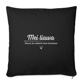 Mei liawa - Sofakissenbezug 45 x 45 cm - Schwarz - Vorne