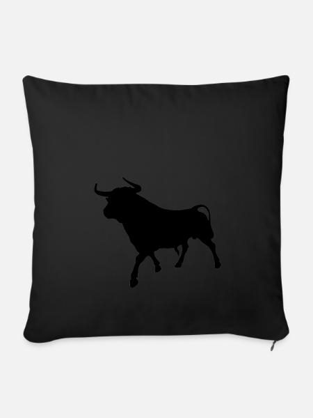 Börsen Bulle Aktien Stier Finanzen Geschenkidee - Sofakissenbezug 45 x 45 cm - Schwarz