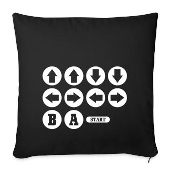 Cheat Code Video Game - Sofa pillowcase 17,3'' x 17,3'' (45 x 45 cm) - black - Front