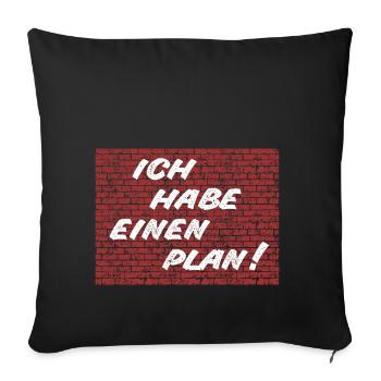 Kult - Ich habe einen Plan! - DDR TV - Sofakissenbezug 45 x 45 cm - Schwarz - Vorne