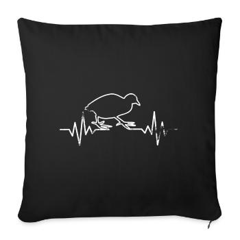 Quail ECG - Sofa pillowcase 17,3'' x 17,3'' (45 x 45 cm) - black - Front
