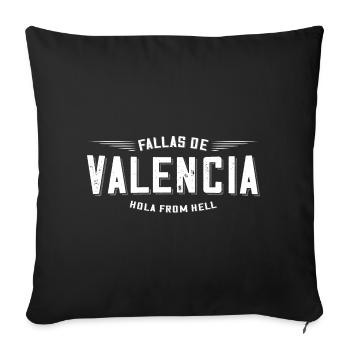 valencia fallas feuerwerk spanien pyro urlaub - Sofakissenbezug 45 x 45 cm - Schwarz - Vorne
