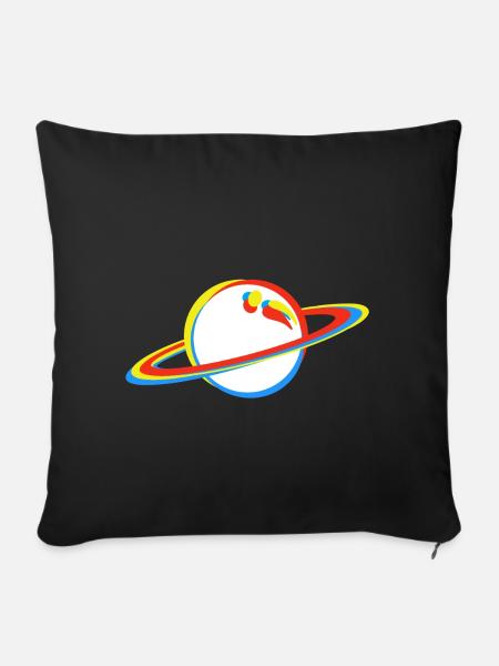 Planet - Sofakissenbezug 45 x 45 cm - Schwarz