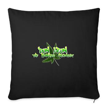 Don Leon the Cannabis Scientist - Sofakissenbezug 45 x 45 cm - Schwarz - Vorne