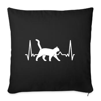 Chat Chat Chat - Housse de coussin décorative 45 x 45 cm - noir - Devant