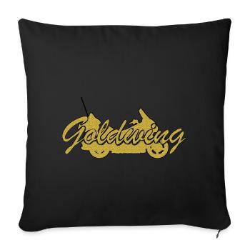 Goldwing cadeau idée cadeau - Housse de coussin décorative 45 x 45 cm - noir - Devant