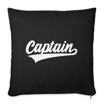 KAPITÄN 3D CAPTAIN SWOOSH - Sofakissenbezug 45 x 45 cm - Schwarz - Vorne
