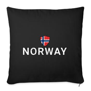 Norway - Sofa pillowcase 17,3'' x 17,3'' (45 x 45 cm) - black - Front