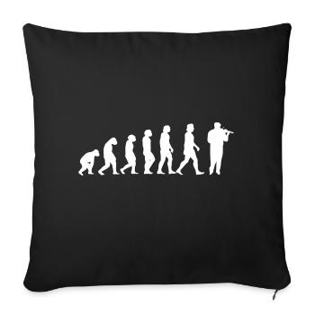 Violin Violin Violinist Viola Violin Player - Sofa pillowcase 17,3'' x 17,3'' (45 x 45 cm) - black - Front
