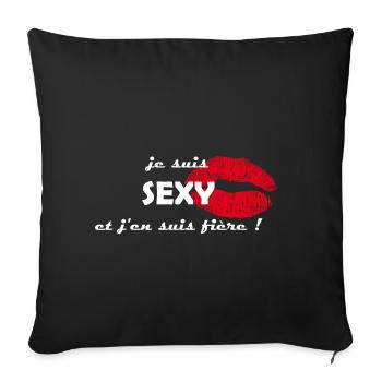 je suis sexy - Housse de coussin décorative 45 x 45 cm - noir - Devant