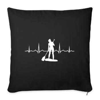 Stand up Paddling Board Standup Paddling Men - Sofa pillowcase 17,3'' x 17,3'' (45 x 45 cm) - black - Front