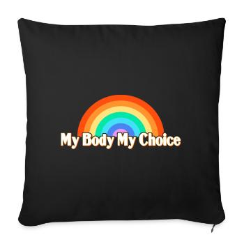 Mon corps, ma décision - Housse de coussin décorative 45 x 45 cm - noir - Devant