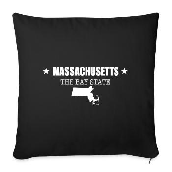 Massachusetts - Sofa pillowcase 17,3'' x 17,3'' (45 x 45 cm) - black - Front