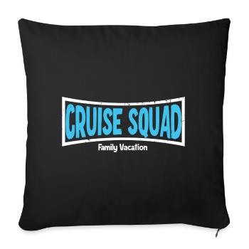 Family Cruise - Sofa pillowcase 17,3'' x 17,3'' (45 x 45 cm) - black - Front