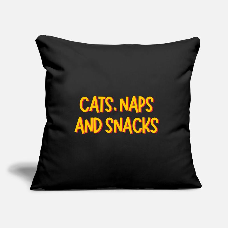 CATS NAPS AND SNACKS Sofa pillowcase 17,3'' x 17,3'' (45 x 45 cm)