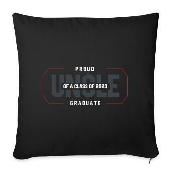 Proud Uncle of A Class of 2023 Graduate Gift - Sofa pillowcase 17,3'' x 17,3'' (45 x 45 cm) - black - Front