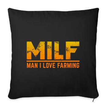Funny Man I Love Farming - Sofakissenbezug 45 x 45 cm - Schwarz - Vorne