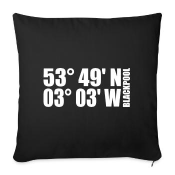 Blackpool Coordinates - Sofa pillowcase 17,3'' x 17,3'' (45 x 45 cm) - black - Front