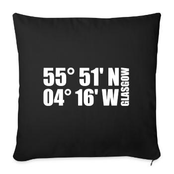 Coordonnées de Glasgow - Housse de coussin décorative 45 x 45 cm - noir - Devant