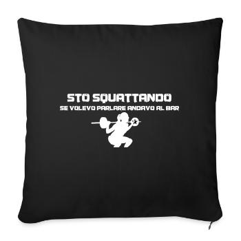 Fille trapue - Housse de coussin décorative 45 x 45 cm - noir - Devant