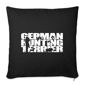 GERMAN HUNTING TERRIER Hunting Dogs Hunter Wilsigns - Sofa pillowcase 17,3'' x 17,3'' (45 x 45 cm) - black - Front
