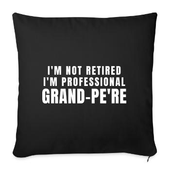 Grand-père. Cadeau Grand-Pere - Housse de coussin décorative 45 x 45 cm - noir - Devant