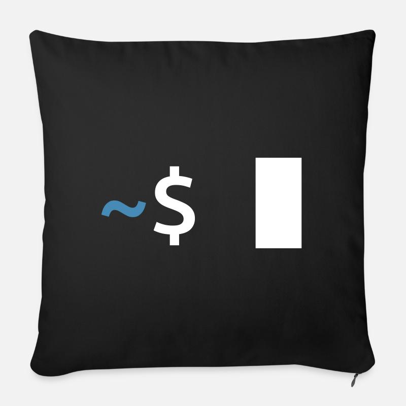 Linux Shell Command - Sofakissenbezug 45 x 45 cm - Schwarz