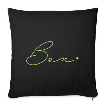 Name Ben - Sofakissenbezug 45 x 45 cm - Schwarz - Vorne